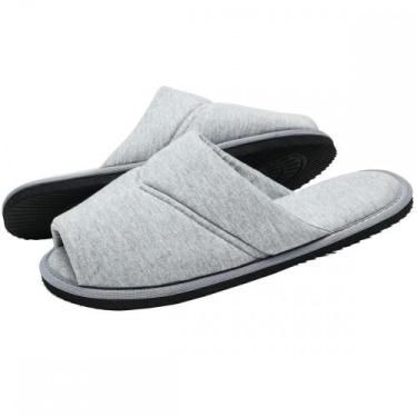 Imagem de Pantufa Puff Masculina 43/44 Cinza Mescla Sola Eva Chinelos Puff