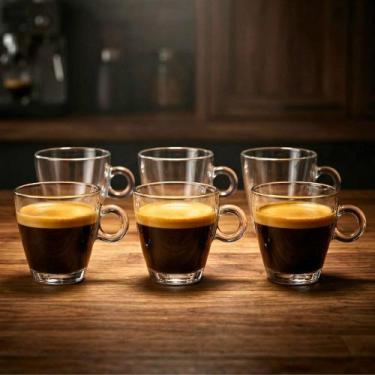 Imagem de Conjunto de Xícaras para Café 6pçs Bormioli Rocco 100ml Easy Bar Autên