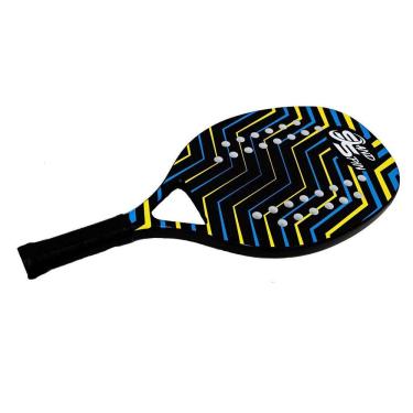Imagem de Raquete de Beach Tennis Aloha Indicada para Iniciantes e Intermediário em Fibra de Carbono Azul Tramontina