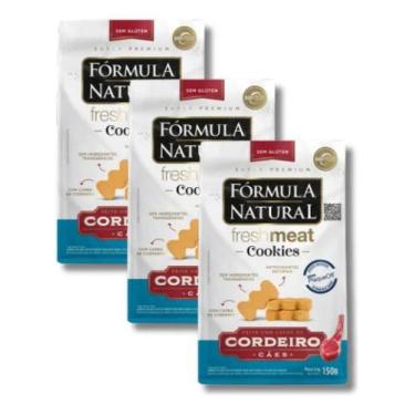 Imagem de Kit 3x formula natural fresh meat cookies cord 150g