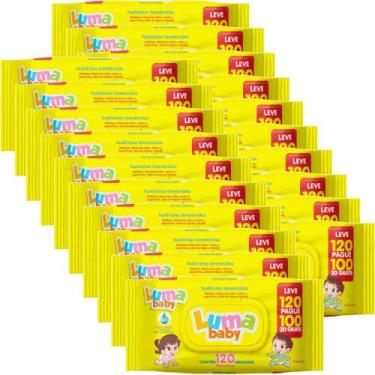 Imagem de Kit Com 10 Toalha Umedecida Luma Baby Leve 120 Pague 100 Total 1200