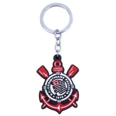 Imagem de Chaveiro De Borracha Com Brasão De Time Corinthians