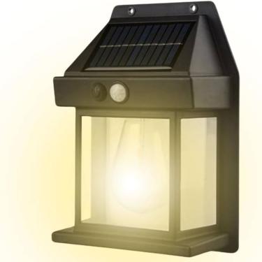 Imagem de Kit 3 Luminárias Solares Externas Arandela com Sensor de Presença 3 Modos de Luz Potente