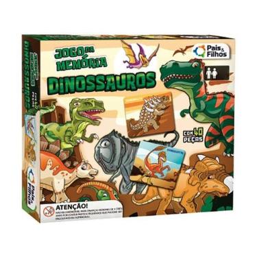 Imagem de Jogo Da Memória Dinossauros 40 Peças Educativo E Divertido - Pais E Fi
