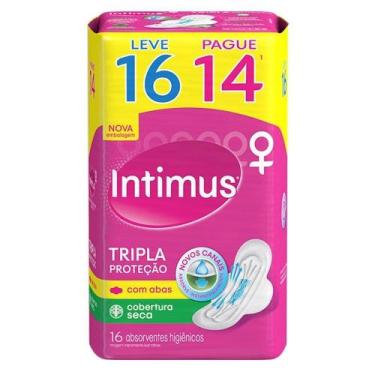 Imagem de Absorvente c/ Abas Cobertura Seca Tripla Proteção - 16 unidades - Inti