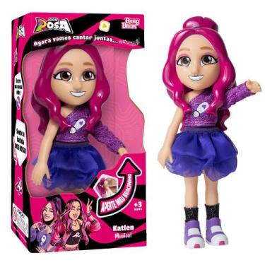 Imagem de Boneca Katlen Musical Dos Rosa 25cm