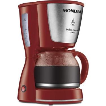 Imagem de Cafeteira Elétrica Dolce Arome Mondial Vermelho/Inox 800W, 220V