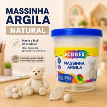 Imagem de Massa de Modelar Argila Acrilex 200g NATURAL