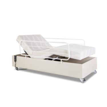 Imagem de Cama Motorizada Articulada Century Branca 0,90x2,00x0,62 Cm C/Grades E Rodizios Branca