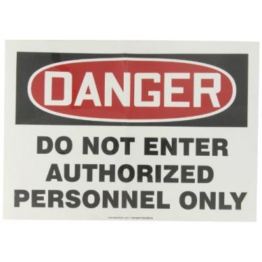 Imagem de ACCUFORM Placa adesiva de segurança de vinil SIGNS MADM141VS, legenda "Danger DO NOT Enter Authorized Personnel ONLY", 25 cm de comprimento x 35 cm de largura x 0,004 cm de espessura, vermelho/preto