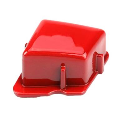 Imagem de Botão do interruptor do volante, tampa do botão do volante antirrisco ABS substituição de plástico para 3 séries e90 e92 e93 m3 2007-2013 para acessórios de carro(vermelho)