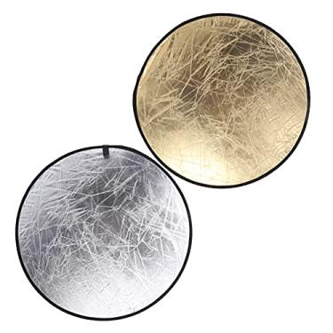 Imagem de Refletor de estúdio fotográfico, refletor de iluminação portátil elástico 2 em 1 de 80 cm / 31,5 pol. Flexível com bolsa de transporte para fotografia interna e externa