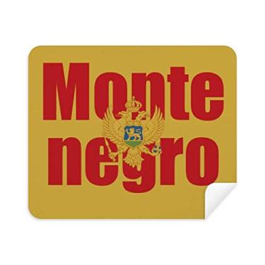 Imagem de Pano de limpeza Montenegro com nome da bandeira do país, 2 peças, tecido de camurça