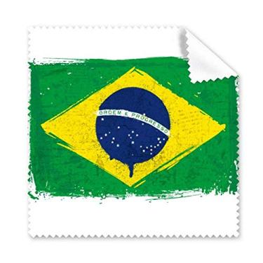 Imagem de Pano de limpeza de tela de telefone pintado à mão com bandeira do Brasil, 5 peças