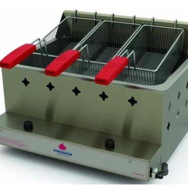 Imagem de Fritador a Gás Com 3 Setos  Pr-30 Progás Fritadeira Salgado
