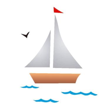 Imagem de Stencil OPA 217 10x10cm para Pintura Barco a Vela II