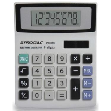 Imagem de Calculadora de Mesa 8 Dig. Mod. Pc086 Bat/Solar Procalc