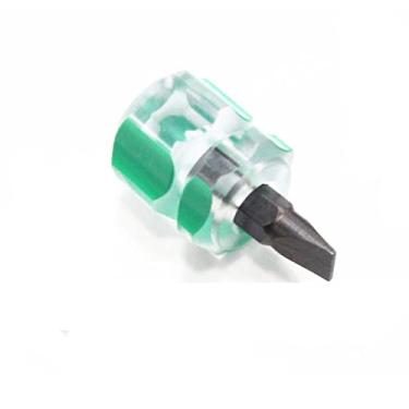 Imagem de Conjunto de kit de chave de fenda mini chave de fenda portátil pequena cabeça de rabanete ferramentas de reparo de carro de precisão ferramentas manuais de reparo de alça transparente, verde, com fenda