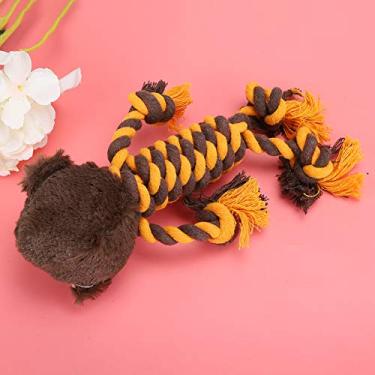 Imagem de Pokerty9 Brinquedo para cães, brinquedo de pelúcia para animais de estimação, corda de algodão de pelúcia para cães (macaco)