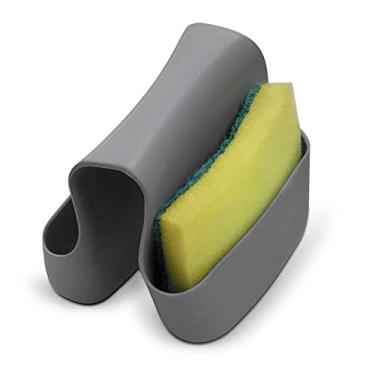Imagem de Mimo Style Suporte Para Esponja Grey - Para Pia de Cozinha Ideal Para Colocar Esponja de Lavar Louças - Encaixe de Cuba - Utensílio Prático Para Sua Cozinha - Resistente E Alta Durabilidade