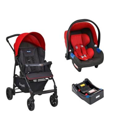 Imagem de Carrinho de bebe travel system ecco vermelho + bebe conforto + base -Burigotto
