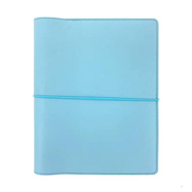 Imagem de Capa de notebook capa de sistema de encadernação capa de livro A5 pequena capa de diário papelaria de escritório, faixa elástica azul, tamanho júnior