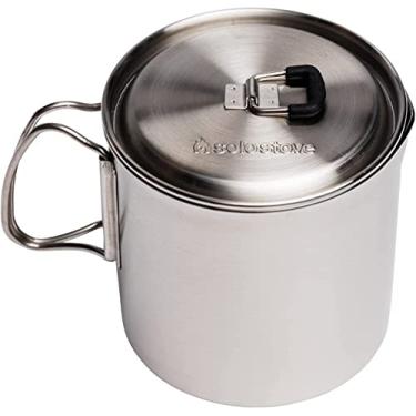 Imagem de Solo Stove Solo Pot 900 – Pote leve de aço inoxidável | Ferva a água rapidamente | Marcações de volume e bico de despeje