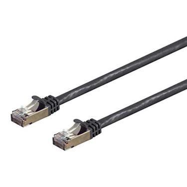 Imagem de Monoprice Cabo Cat7 2,1 m Preto Patch Cable Double Shielded (S/FTP) 26AWG 10G puro cobre nu Snagless RJ45 Entegrade Series Ethernet Cable
