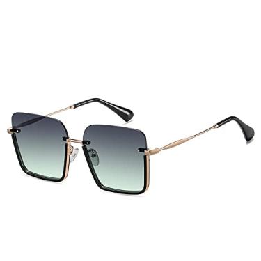 Imagem de Óculos de Sol Luxo Leve Óculos de Sol Quadrado Armação Grande Óculos de Sol Feminino Trend Óculos de Sol Viagem ao ar livre, 4, tamanho único