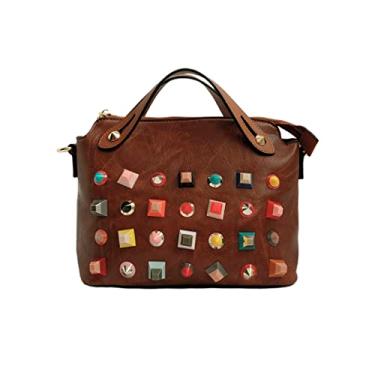 Imagem de Bolsa Feminina Mão e Transversal Casual Media Golden Fenix Cor:Cafe;Genero:Feminino;Tamanho:M