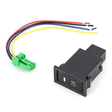 Imagem de Interruptor de luz de neblina, interruptor de botão de 4 pólos 12V Interruptor de botão de luz de neblina Controlador Estilo de fábrica LED de fundo apto para Land Cruiser 100 75 76 78 79 Series