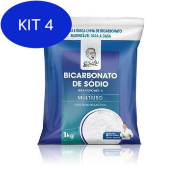 Imagem de Kit 4 Tio Bonato Bicarbonato De Sodio Multiuso 1Kg