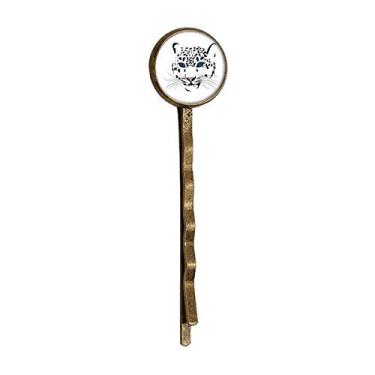 Imagem de Cabeça de tigre branca animal art déco presente moda retrô metal cabelo grampo chapéu