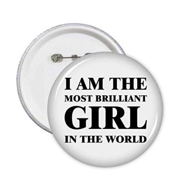 Imagem de I Am The Brilliant Girl Art Deco Presente Fashion Broche Emblema Emblema Decoração 5 peças