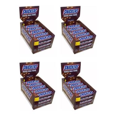 Imagem de Chocolate Snickers 45G Kit Com 4 Caixas De 20 Unidades - Mars