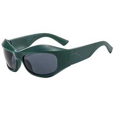 Imagem de Óculos de sol feminino esporte hip hop óculos de sol para homens esportes ao ar livre esqui óculos moda olho de gato, 2, tamanho único