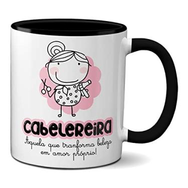 Imagem de Caneca Cabelereira A Que Transforma Beleza Em Amor Próprio (Preta)