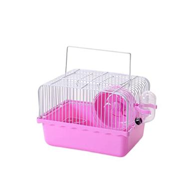 Imagem de Ioensy para Hamster Garrafa de água Gaiolas de para Gerbil Habitat Casa Suprimentos para Animais de Estimação, Rosa