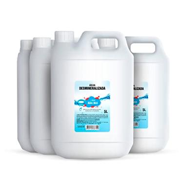 Imagem de Kit 4Un de Água Desmineralizada Pura Para Radiadores Baterias Equipamentos Industriais 5 Litros