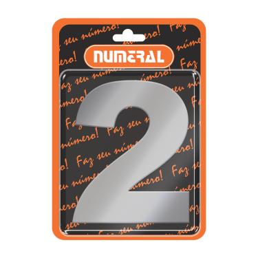 Imagem de Placa ACM Aço Escovado - Numeral | N° 2