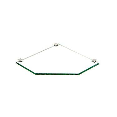 Imagem de Porta Shampoo de Canto Reto em Vidro Incolor Lapidado - Aquabox - 25cmx25cmx8mm