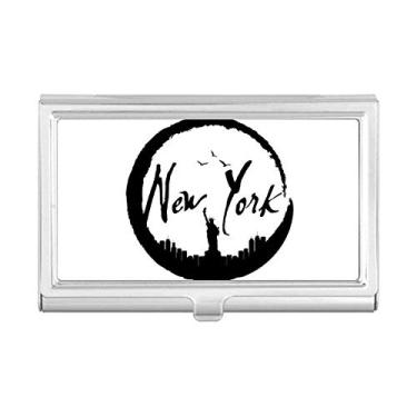 Imagem de Carteira de bolso para porta-cartões New York USA Liberty Outline