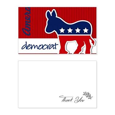 Imagem de Emblema americano burro democrata cartão de agradecimento aniversário aniversário saudação casamento agradecimento