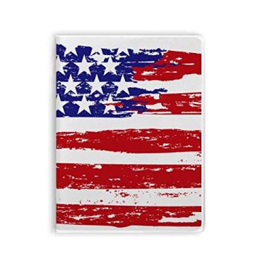Imagem de Caderno de capa macia com estampa de estrelas e listras com bandeira dos EUA