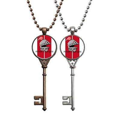 Imagem de OFFbb-USA War Will Never Changes Art Deco Presente Fashion Chaveiro Pingente Joias Decoração de Casal
