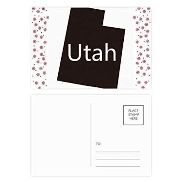 Imagem de Utah — Cartão postal de Natal com mapa dos Estados Unidos da América