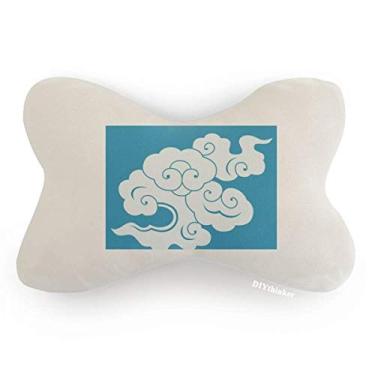 Imagem de DIYthinker Pintura Cultura Branca Nuvem Carro Acabamento Pescoço Decoração Almofada Almofada Almofada Almofada Almofada para Encosto de Cabeça