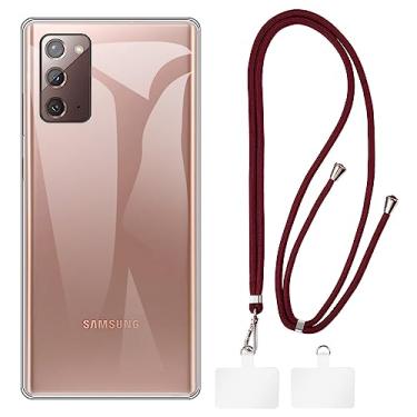Imagem de Shantime Capa para Samsung Galaxy Note 20 + cordões universais para celular, pescoço/alça macia de silicone TPU capa amortecedora para Samsung Galaxy Note 20 5G (6,7 polegadas)