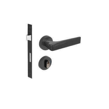 Imagem de Fechadura Porta Externa Pici Imab Preta Preto C/Cilindro