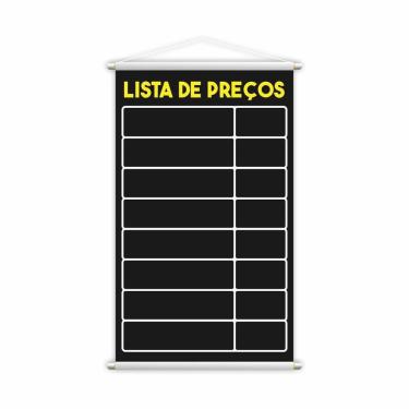 Imagem de Banner Lista De Preços Tabela Vendas Serviço Lona 60X40Cm